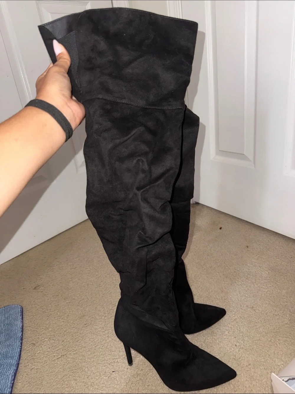 Jessica Simpson Black Over-the-Knee Pointed Toe Stiletto Boots